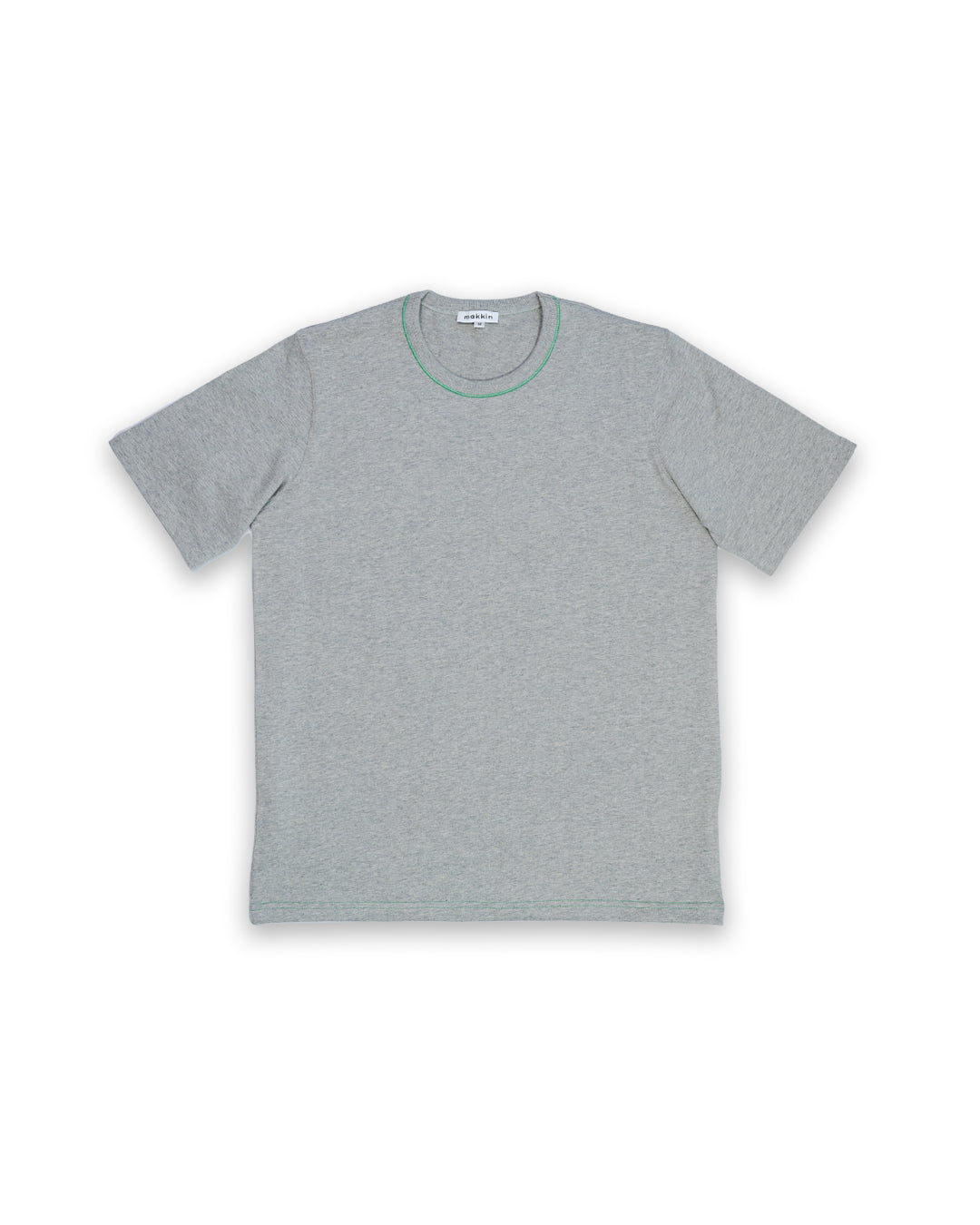 Steek - 300GSM Organic T-shirt Regular fit Grey Marl / Green