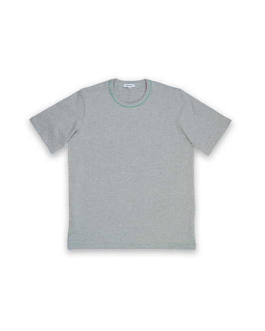 Steek - 300GSM Organic T-shirt Regular fit Grey Marl / Green